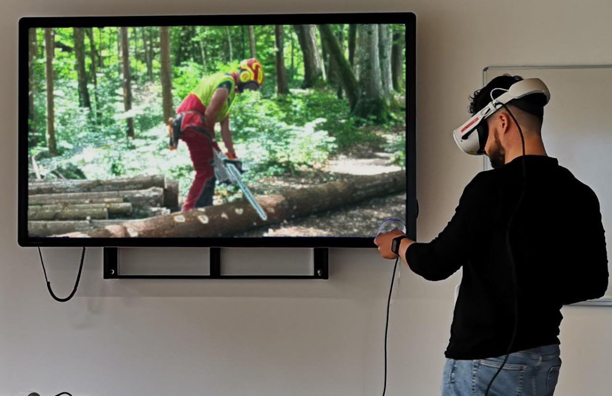 Durch virtuelles Training soll die Unfallrate in der Forstarbeit gesenkt werden. (c) BFW Bundesforschungszentrum für Wald