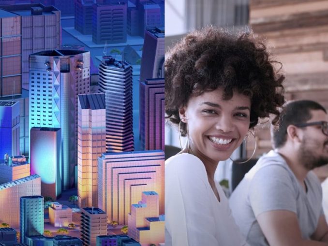 6-Fujitsu CX Lab Die Metaverse CX-Plattform von Fujitsu führt physische und virtuelle Welten zusammen. (c) Fujitsu