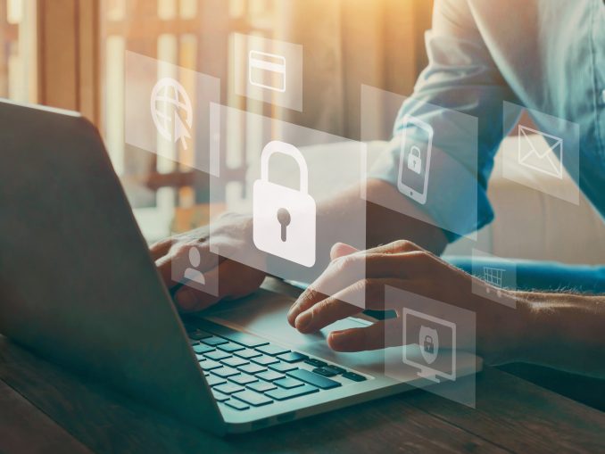 online data protection and information security concept, cyberse