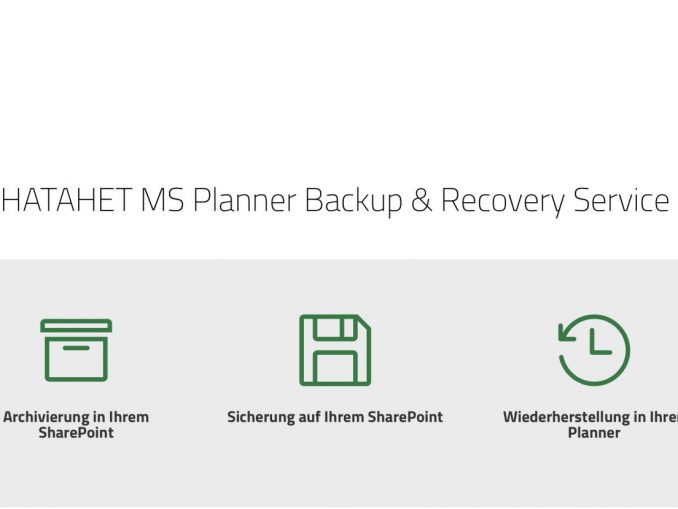 Hatahet MS Planner Revovery Microsoft Planner archivieren, sichern und wiederherstellen: HATAHET hat die Lösung.