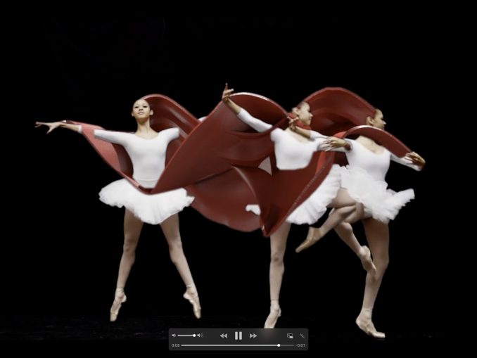 Mosculp-Still Der Tanz einer Ballerina ist als komplexe Bewegung druckbar.