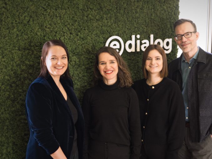 e-dialog Pressefoto Holzinger Dula Spiegel Widmer Maria Holzinger, Silvia Dula, Nadja Spiegel und Markus Widmer (c) e-dialog