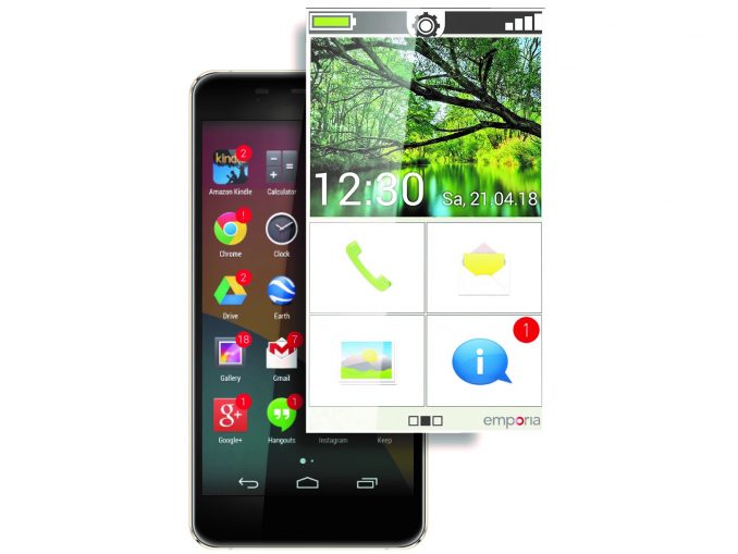 emporia App Mit der „Mach-dein-Smartphone-einfach"-App macht Android-Smartphones übersichtlich und einfach. Die von emporia entwickelte Oberfläche legt sich über ein Smartphone von Samsung, Huawei & Co und verwandelt es in ein Gadget mit einfacher Menüstruktur, großen, gut lesbaren Icons und intuitiver Bedienbarkeit. (c) emporia